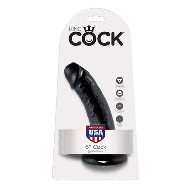Dildo Realistico King Cock Nero con Base Ventosa e Compatibilità Imbracatura
